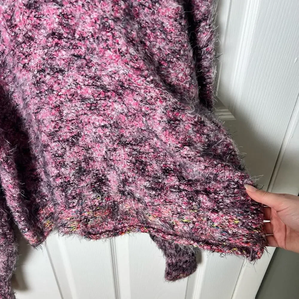 Free People Stellar Knit Pullover in Shocking Pink XS